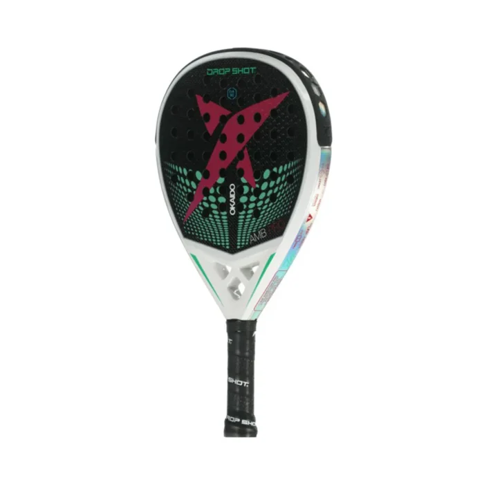 DROPSHOT Padel Racket – Okaido AMB Pro – 350-370G Black/White - Image 2